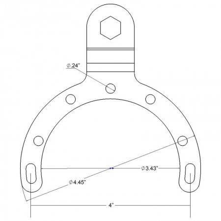 RAM mount gas tank Base with 1" Ball