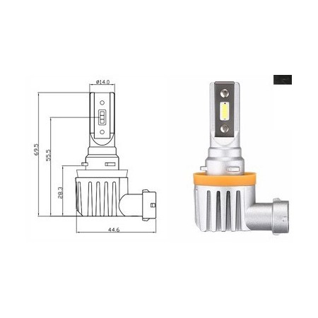 Keiurot Ampoule LED H4 Moto Ampoules de phares H4 voiture Moto HS1 HB2 9003  Ampoule LED pour phares de moto Faisceau haut et bas Hi/Lo 9-80V 12W Blanc,  Lot de 2 