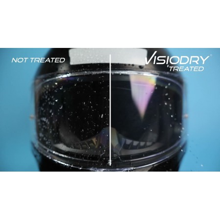 Hydrophobic spray for helmet visor