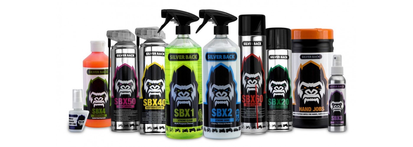 Discover Silverback motorcycle care products incredible range