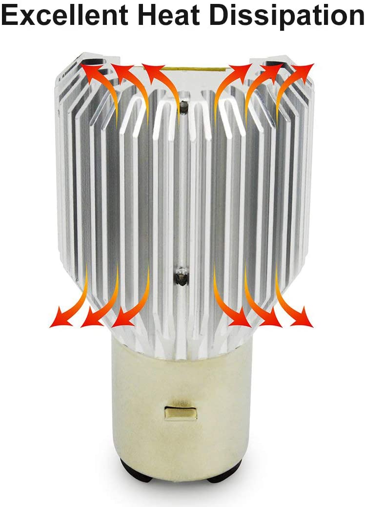 Ampoule à LED BA20 D pour feux (Hi/Lo) de scooter TecnoGlobe Belgique